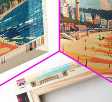 Load image into Gallery viewer, Bournemouth United Kingdom Wall Art, Panoramic Travel Poster, Panoramic Framed Canvas Print, City Wall Art, Wall Hanging Home Decor, Travel Art