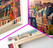 Load image into Gallery viewer, Bradford United Kingdom Travel Print Wall Art, Panoramic City Art, Travel Art, Wall Decor, Vacation Gift, Framed Canvas Print Or Metal Art