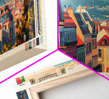 Load image into Gallery viewer, Braga Portugal Travel Art, City Art, Framed Canvas Print or Metal Wall Art, Europe Travel Poster, Panoramic Wall Art, Extra Wide Wall Art