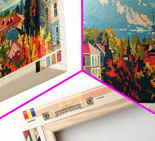 Load image into Gallery viewer, Braila Romania Travel Art, City Art, Framed Canvas Print or Metal Wall Art, Europe Travel Poster, Panoramic Wall Art, Extra Wide Wall Art