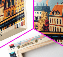 Load image into Gallery viewer, Braunschweig Germany Travel Art, City Art, Framed Canvas Print or Metal Wall Art, Europe Travel Poster, Panoramic Wall Art, Extra Wide Wall Art