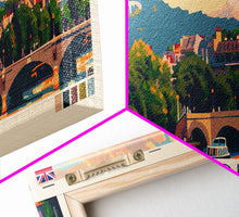 Load image into Gallery viewer, Bristol United Kingdom Panoramic Travel Poster, Framed Canvas Print or Metal Wall Art, Travel Art, Home Decor, Panoramic Painting, Midcentury Art