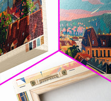 Load image into Gallery viewer, Brno CzechRepublic art Travel Print Wall Art, Panoramic City Art, Travel Art, Wall Decor, Vacation Gift, Framed Canvas Print Or Metal Art