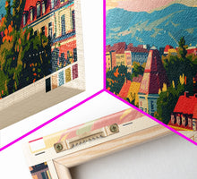 Carregar imagem no visualizador da galeria, Bytom Poland Panoramic Travel Poster, Framed Canvas Print or Metal Wall Art, Travel Art, Home Decor, Panoramic Painting, Midcentury Art