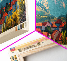 Carregar imagem no visualizador da galeria, Čačak Serbia Wall Art, Panoramic Travel Poster, Panoramic Framed Canvas Print, City Wall Art, Wall Hanging Home Decor, Travel Art