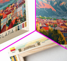 Cargar imagen en el visor de la galería, Castellon de la Plana Spain Wall Art, Panoramic Travel Poster, Panoramic Framed Canvas Print, City Wall Art, Wall Hanging Home Decor, Travel Art