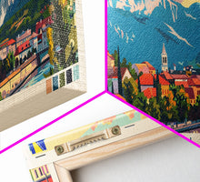 Cargar imagen en el visor de la galería, Cazin Bosnia Travel Art, City Art, Framed Canvas Print or Metal Wall Art, Europe Travel Poster, Panoramic Wall Art, Extra Wide Wall Art