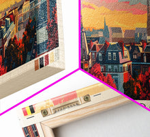 Cargar imagen en el visor de la galería, Charleroi Belgium Travel Print Wall Art, Panoramic City Art, Travel Art, Wall Decor, Vacation Gift, Framed Canvas Print Or Metal Art