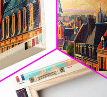 Load image into Gallery viewer, Dijon France Travel Art, City Art, Framed Canvas Print or Metal Wall Art, Europe Travel Poster, Panoramic Wall Art, Extra Wide Wall Art