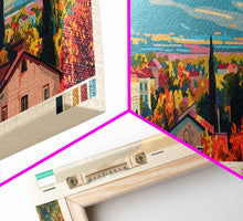 Load image into Gallery viewer, Dobrich Bulgaria Travel Art, City Art, Framed Canvas Print or Metal Wall Art, Europe Travel Poster, Panoramic Wall Art, Extra Wide Wall Art