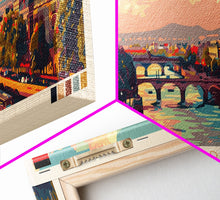 Load image into Gallery viewer, Duisburg Germany Wall Art, Panoramic Travel Poster, Panoramic Framed Canvas Print, City Wall Art, Wall Hanging Home Decor, Travel Art