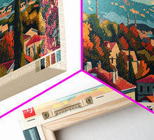 Load image into Gallery viewer, Elaz Turkey Wall Art, Panoramic Travel Poster, Panoramic Framed Canvas Print, City Wall Art, Wall Hanging Home Decor, Travel Art