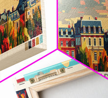 Load image into Gallery viewer, Enschede Netherlands Wall Art, Panoramic Travel Poster, Panoramic Framed Canvas Print, City Wall Art, Wall Hanging Home Decor, Travel Art