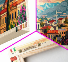 Cargar imagen en el visor de la galería, Foggia Italy Wall Art, Panoramic Travel Poster, Panoramic Framed Canvas Print, City Wall Art, Wall Hanging Home Decor, Travel Art