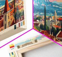 Carregar imagem no visualizador da galeria, Fuenlabrada Spain Wall Art, Panoramic Travel Poster, Panoramic Framed Canvas Print, City Wall Art, Wall Hanging Home Decor, Travel Art