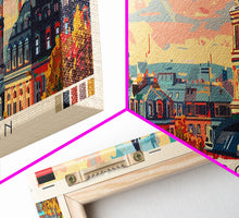 Carregar imagem no visualizador da galeria, Gelsenkirchen Germany Panoramic Travel Poster, Framed Canvas Print or Metal Wall Art, Travel Art, Home Decor, Panoramic Painting, Midcentury Art