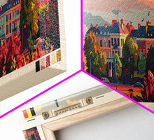 Load image into Gallery viewer, Genk Belgium Travel Print Wall Art, Panoramic City Art, Travel Art, Wall Decor, Vacation Gift, Framed Canvas Print Or Metal Art