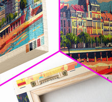 Carregar imagem no visualizador da galeria, Gijón Spain Travel Print Wall Art, Panoramic City Art, Travel Art, Wall Decor, Vacation Gift, Framed Canvas Print Or Metal Art