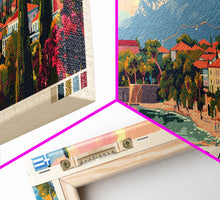 Carregar imagem no visualizador da galeria, Glyfada Greece Wall Art, Panoramic Travel Poster, Panoramic Framed Canvas Print, City Wall Art, Wall Hanging Home Decor, Travel Art