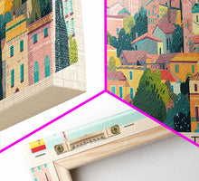 Carregar imagem no visualizador da galeria, Albacete Spain Travel Print Wall Art, Panoramic City Art, Travel Art, Wall Decor, Vacation Gift, Framed Canvas Print Or Metal Art