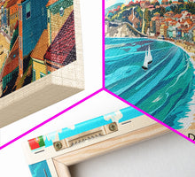 Load image into Gallery viewer, Amadora Portugal Travel Print Wall Art, Panoramic City Art, Travel Art, Wall Decor, Vacation Gift, Framed Canvas Print Or Metal Art