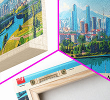 Load image into Gallery viewer, Ankara Turkey Travel Print Wall Art, Panoramic City Art, Travel Art, Wall Decor, Vacation Gift, Framed Canvas Print Or Metal Art