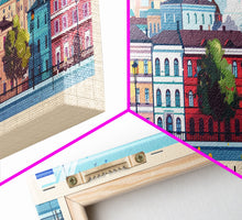 Load image into Gallery viewer, Barnaul Russia Wall Art, Panoramic Travel Poster, Panoramic Framed Canvas Print, City Wall Art, Wall Hanging Home Decor, Travel Art