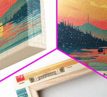 Load image into Gallery viewer, Batman TurkeyPanoramic Travel Poster, Framed Canvas Print or Metal Wall Art, Travel Art, Home Decor, Panoramic Painting, Midcentury Art