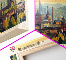 Load image into Gallery viewer, Birmingham United Kingdom Travel Print Wall Art, Panoramic City Art, Travel Art, Wall Decor, Vacation Gift, Framed Canvas Print Or Metal Art