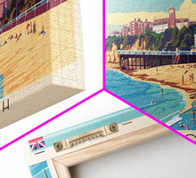 Load image into Gallery viewer, Bournemouth United Kingdom Wall Art, Panoramic Travel Poster, Panoramic Framed Canvas Print, City Wall Art, Wall Hanging Home Decor, Travel Art