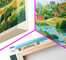 Load image into Gallery viewer, Bratsk Russia Travel Print Wall Art, Panoramic City Art, Travel Art, Wall Decor, Vacation Gift, Framed Canvas Print Or Metal Art