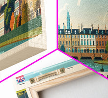 Carregar imagem no visualizador da galeria, Cambridge United Kingdom Travel Print Wall Art, Panoramic City Art, Travel Art, Wall Decor, Vacation Gift, Framed Canvas Print Or Metal Art