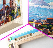 Cargar imagen en el visor de la galería, Catania Italy Travel Print Wall Art, Panoramic City Art, Travel Art, Wall Decor, Vacation Gift, Framed Canvas Print Or Metal Art