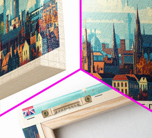 Load image into Gallery viewer, Coventry United Kingdom Wall Art, Panoramic Travel Poster, Panoramic Framed Canvas Print, City Wall Art, Wall Hanging Home Decor, Travel Art