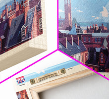 Load image into Gallery viewer, Derby United Kingdom Travel Print Wall Art, Panoramic City Art, Travel Art, Wall Decor, Vacation Gift, Framed Canvas Print Or Metal Art