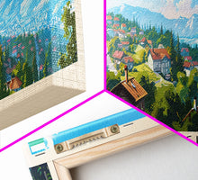 Load image into Gallery viewer, Dobrich Bulgaria Travel Art, City Art, Framed Canvas Print or Metal Wall Art, Europe Travel Poster, Panoramic Wall Art, Extra Wide Wall Art