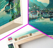 Load image into Gallery viewer, Drammen Norway Travel Print Wall Art, Panoramic City Art, Travel Art, Wall Decor, Vacation Gift, Framed Canvas Print Or Metal Art