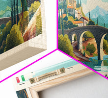 Cargar imagen en el visor de la galería, Foggia Italy Wall Art, Panoramic Travel Poster, Panoramic Framed Canvas Print, City Wall Art, Wall Hanging Home Decor, Travel Art