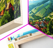 Carregar imagem no visualizador da galeria, Galati Romania Travel Art, City Art, Framed Canvas Print or Metal Wall Art, Europe Travel Poster, Panoramic Wall Art, Extra Wide Wall Art