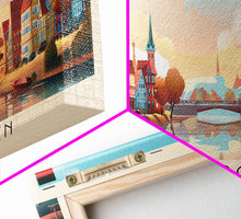 Carregar imagem no visualizador da galeria, Gelsenkirchen Germany Panoramic Travel Poster, Framed Canvas Print or Metal Wall Art, Travel Art, Home Decor, Panoramic Painting, Midcentury Art