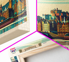 Carregar imagem no visualizador da galeria, Glasgow United Kingdom Travel Art, City Art, Framed Canvas Print or Metal Wall Art, Europe Travel Poster, Panoramic Wall Art, Extra Wide Wall Art