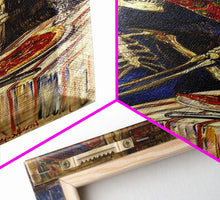 Carregar imagem no visualizador da galeria, Funny Skeleton Eating A Pizza, Framed Canvas Print, Halloween Decor