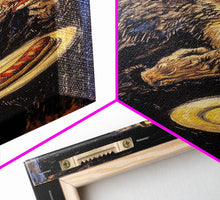 Carregar imagem no visualizador da galeria, Abstract Halloween Art of a Werewolf Howling at the Moon, Capturing the Spirit of the Spooky Season in Bold, Colorful Strokes