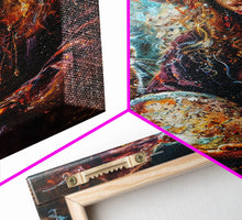 Load image into Gallery viewer, Enchanting Witch with Crystal Ball, Framed Canvas Print, Mystical Halloween Art, Spooky Witch Decor, Witchcraft Illustration, Magical Decor