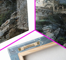 Load image into Gallery viewer, Ghostly Forest Path, Halloween Art, Spooky Wall Decor, Framed Canvas Print, Creepy Art, Halloween Wall Decor, Seasonal Wall Art