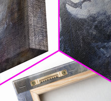 Carregar imagem no visualizador da galeria, Ballerina Dancing In The Fog, Framed Canvas Print, Halloween Decor, Macabre Dark Academia Wall Art