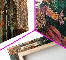 Load image into Gallery viewer, Creepy Doll Wall Art, Framed Canvas Print, Spooky Season Spooky Vibes Wall Art, Halloween Decor