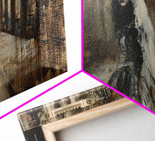 Carregar imagem no visualizador da galeria, Ghostly Bride, Haunted Wedding, Framed Canvas Print, Spooky Wall Art, Halloween Decor