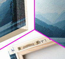 Load image into Gallery viewer, Amanka Lake Panoramic Framed Canvas Print, Lake House Art, Rustic Decor, Travel Poster, Scenic Artwork, Home Decoration