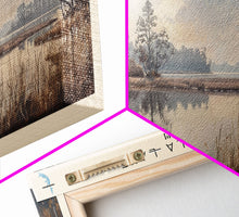 Carregar imagem no visualizador da galeria, Arkabutla Lake Mississippi Panoramic Framed Canvas Print, Lake House Decor, Rustic Art, Travel Poster, Scenic View, Nature Wall Art